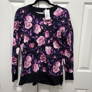 NWT LulaRoe Unicorn HTF Hannah Watercolor Roses XXS 2XS Pink Purple